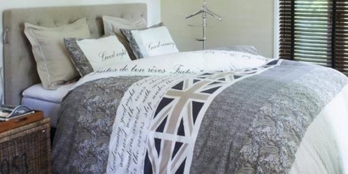 Riviera Maison britain basics kleur ,sand dekbedovertrek theo bot 240 x 200 ,220 cm litsjumaux.
